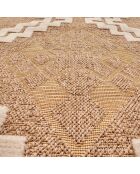 Tapis aspect jute TULUM 9054 intérieur & extérieur jaune - 60x180 cm