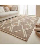 Tapis aspect jute TULUM 9048 intérieur & extérieur marron - 60x180 cm