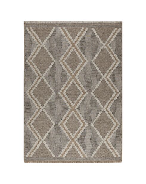 Tapis aspect jute TULUM 9048 intérieur & extérieur bleu - 120x170 cm