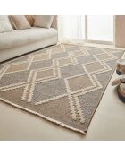 Tapis aspect jute TULUM 9048 intérieur & extérieur bleu - 120x170 cm