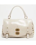 Beige Gavi leren handtas - 37x27,5x11,5 cm