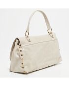 Beige Gavi leren handtas - 37x27,5x11,5 cm