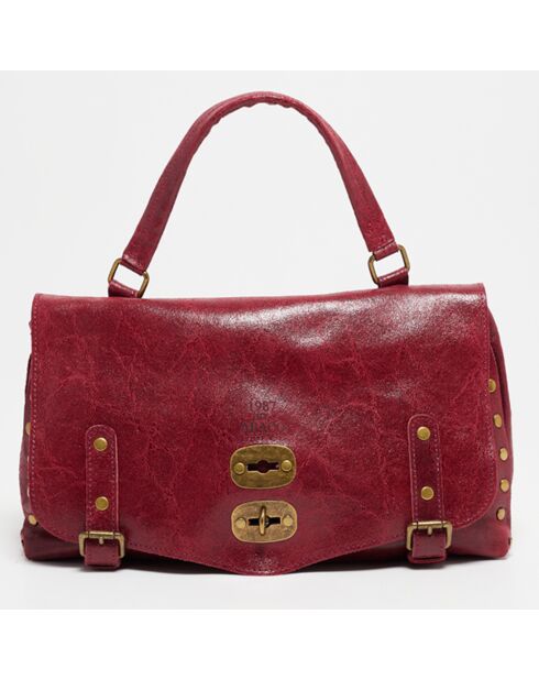 Sac à main en Cuir Gavi bordeaux - 37x27.5x11.5 cm