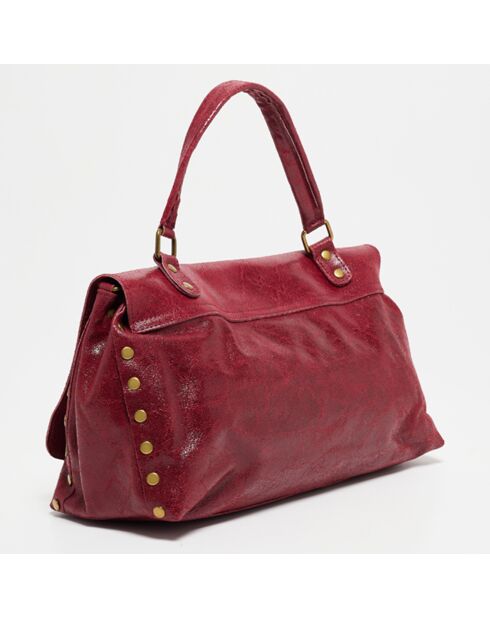 Sac à main en Cuir Gavi bordeaux - 37x27.5x11.5 cm