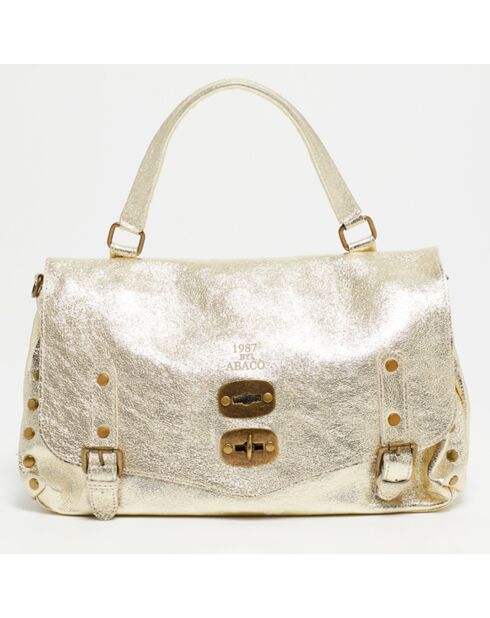 Gouden Gavi leren handtas - 37x27,5x11,5 cm