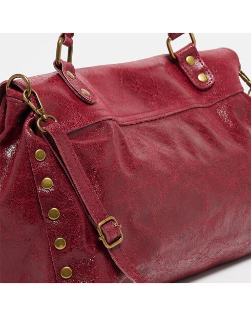 Sac à main en Cuir Gavi bordeaux - 37x27.5x11.5 cm