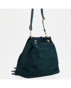 Sac seau en Cuir Ivona vert - 33x26x12 cm