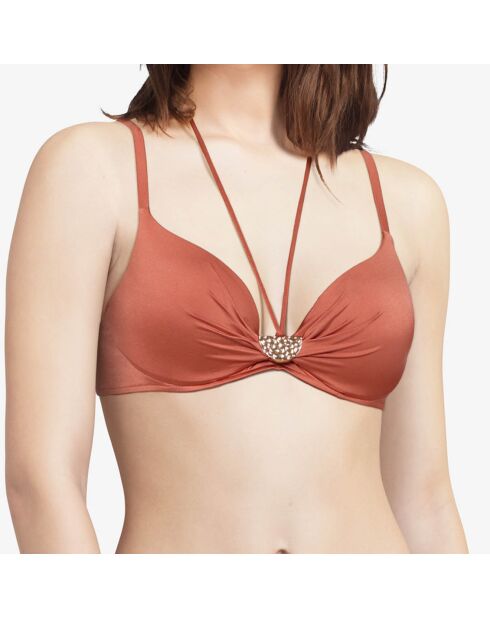 Haut de maillot coques Push-up Sense brique
