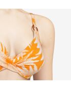 Haut de maillot armatures plongeant Bamboo orange