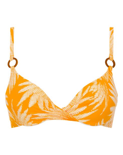 Haut de maillot coques Push-up Bamboo orange