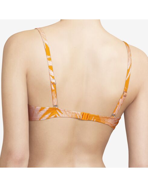 Haut de maillot coques Push-up Bamboo orange