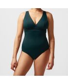 Maillot de bain 1 pièce sans coques plongeant Arizona vert