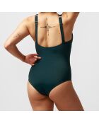 Maillot de bain 1 pièce sans coques plongeant Arizona vert