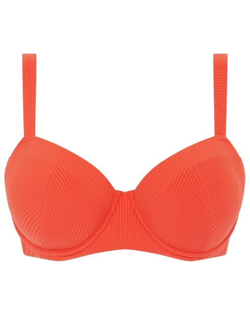 Haut de maillot coques enveloppant Laos orange