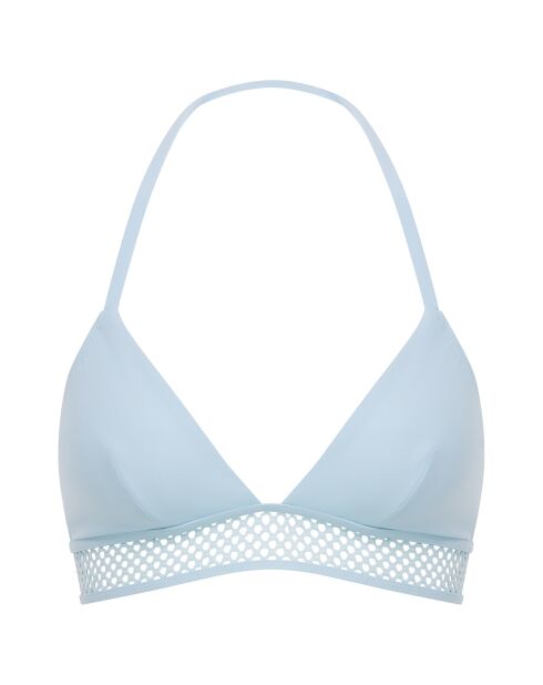 Haut de maillot sans armatures triangle Fishergir bleu ciel