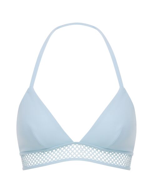 Haut de maillot sans armatures triangle Fishergir bleu ciel