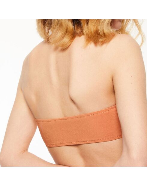 Haut de maillot sans armatures bandeau Aqua Bomb orange