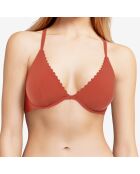 Haut de maillot armatures plongeant Enea rouge terracotta