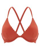 Haut de maillot armatures plongeant Enea rouge terracotta