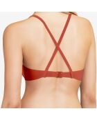 Haut de maillot armatures plongeant Enea rouge terracotta