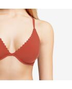 Haut de maillot armatures plongeant Enea rouge terracotta