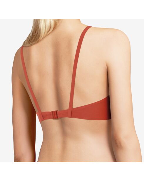 Haut de maillot armatures plongeant Enea rouge terracotta