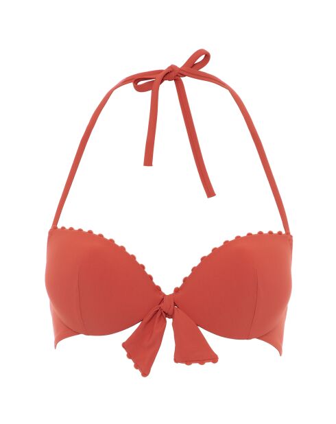 Haut de maillot coques Push-up Enea rouge terracotta