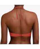 Haut de maillot coques Push-up Enea rouge terracotta