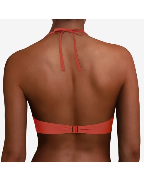 Haut de maillot coques Push-up Enea rouge terracotta