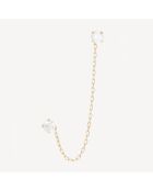 Boucle d'oreille unitaire Joia Zircone or jaune