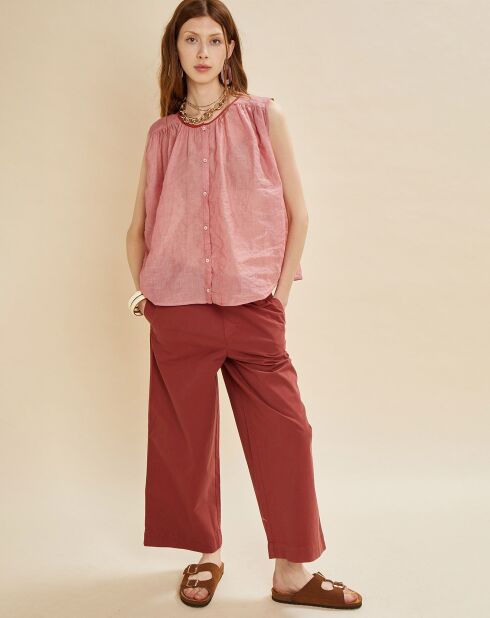 Camisa Bruno de rayas rojas