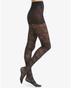 Edition Papillion zwarte panty met transparante sluier