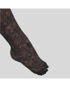 Edition Papillion zwarte panty met transparante sluier