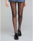 Collant Big Dots 19 deniers noir