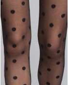 Collant Big Dots 19 deniers noir