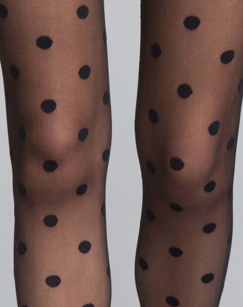 Collant Big Dots 19 deniers noir