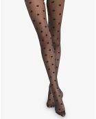 Collant Big Dots 19 deniers noir