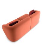 Canapé Modulaire Velours Chiara 2 Places corail - 184x85x74 cm