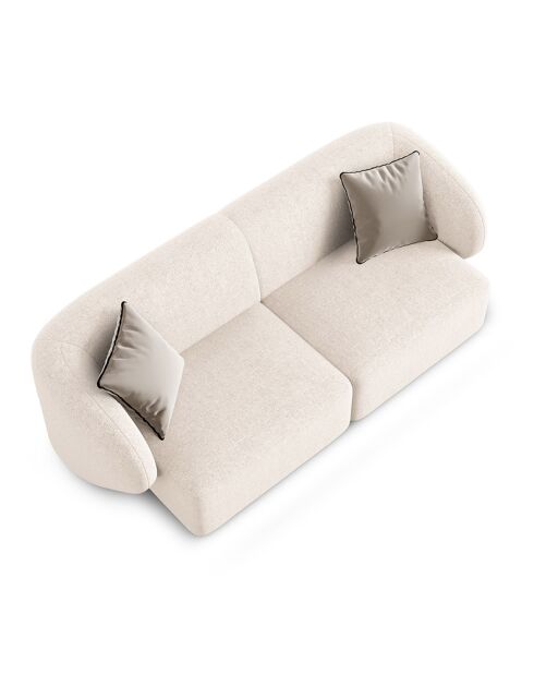Canapé Modulaire Chiara 2 Places beige clair - 184x85x74 cm