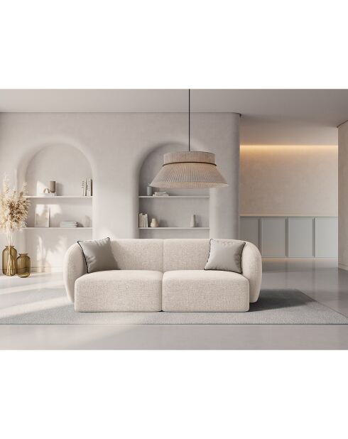 Canapé Modulaire Chiara 2 Places beige clair - 184x85x74 cm