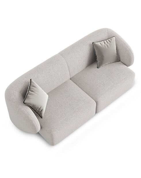 Canapé Modulaire Chiara 2 Places gris - 184x85x74 cm