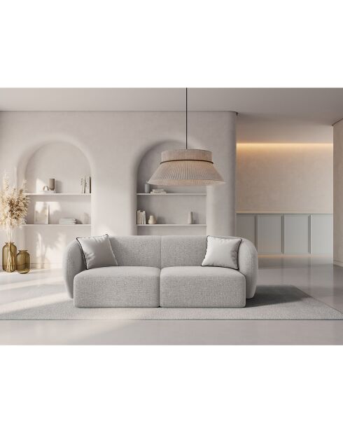 Canapé Modulaire Chiara 2 Places gris - 184x85x74 cm