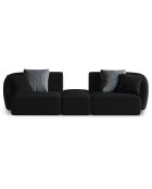 Canapé Modulaire Velours Chiara 2 Places noir - 239x85x74 cm