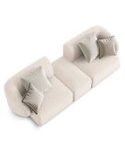 Canapé Modulaire Chiara 2 Places beige clair - 239x85x74 cm