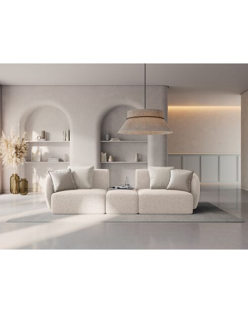 Canapé Modulaire Chiara 2 Places beige clair - 239x85x74 cm