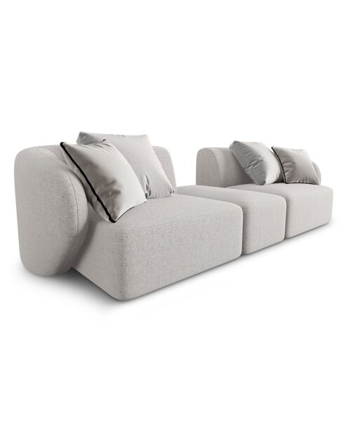 Canapé Modulaire Chiara 2 Places gris - 239x85x74 cm