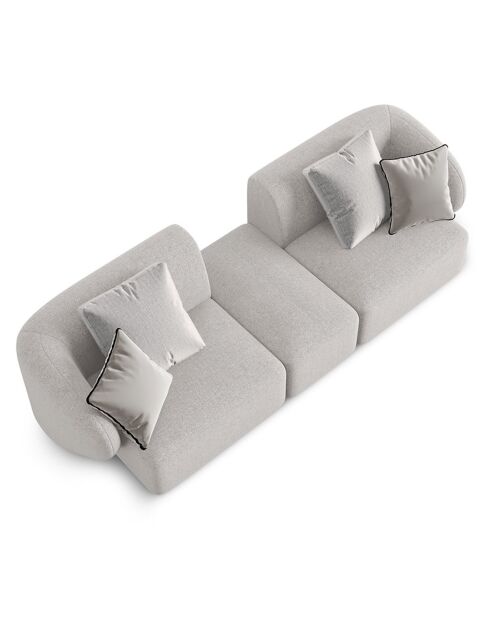 Canapé Modulaire Chiara 2 Places gris - 239x85x74 cm