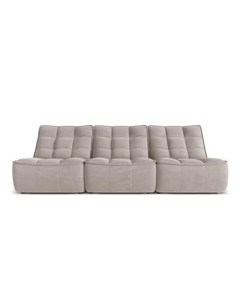 Canapé Modulaire Moni 3 Places gris clair - 249x97x91 cm