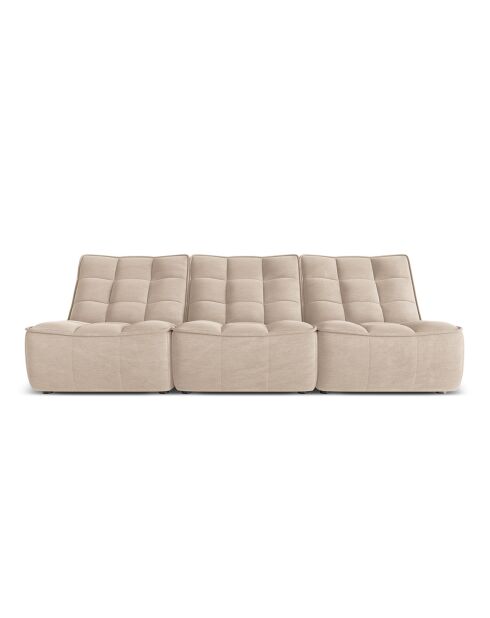 Canapé Modulaire Moni 3 Places beige - 249x97x91 cm