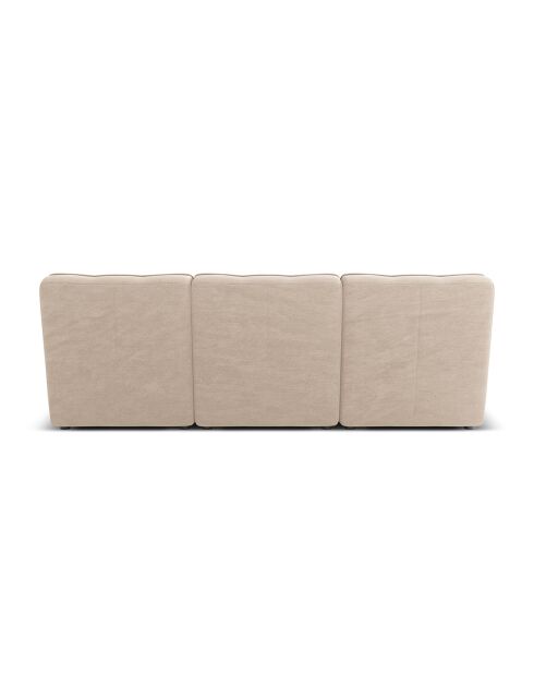 Canapé Modulaire Moni 3 Places beige - 249x97x91 cm